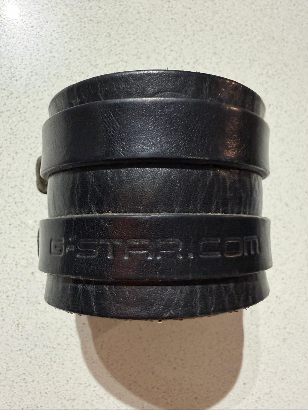 G-Star Black Leather Wrap Bracelet